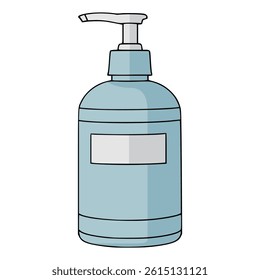 soap dispenser liquid hygiene flat color vector illustration template design