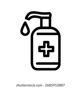 Diseño de Vector de icono de contorno de dispensador de jabón bueno para el Web o el App móvil
