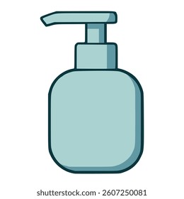 soap dispenser pump flat color vector illustration template design