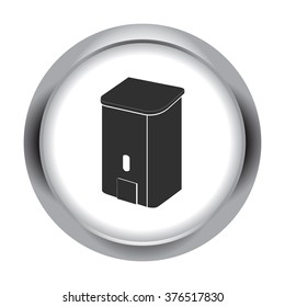 Soap dispenser simple icon on colorful round background