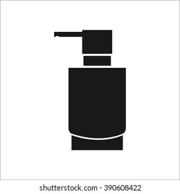 Soap dispenser simple icon on colorful white background