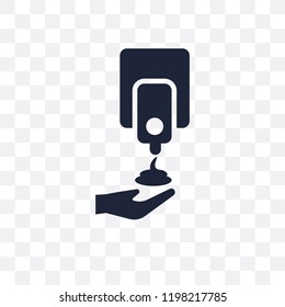soap dispenser transparent icon. soap dispenser symbol design from Hygiene collection. Simple element vector illustration on transparent background.