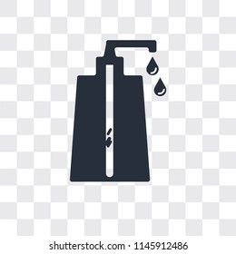 Soap dispenser vector icon isolated on transparent background, Soap dispenser logo concept