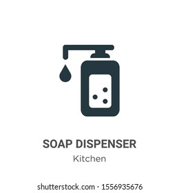 Soap dispenser vector icon on white background. Flat vector soap dispenser icon symbol sign from modern kitchen collection for mobile concept and web apps design.