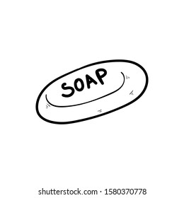 soap doodle icon vector hand drawing 