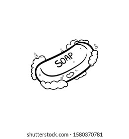 soap doodle icon vector hand drawing 