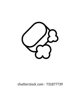 Soap flat icon. Single high quality outline symbol of water for web design or mobile app. Thin line signs of swimming for design logo, visit card, etc. Outline logo of sport 