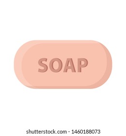 Soap in flat style for your design on white, stock vector illustration