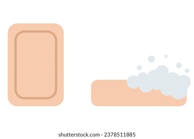 Soap foam bubble wash bath isolated set. Vector flat graphic design illustration