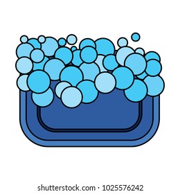 soap foam bubbles clean hygiene icon