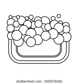 soap foam bubbles clean hygiene icon