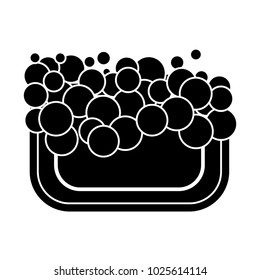 soap foam bubbles clean hygiene icon