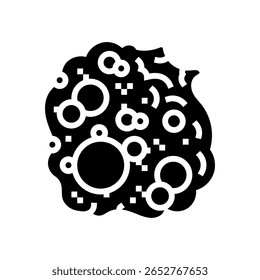 soap foam bubbles glyph icon vector. soap foam bubbles sign. isolated symbol illustration