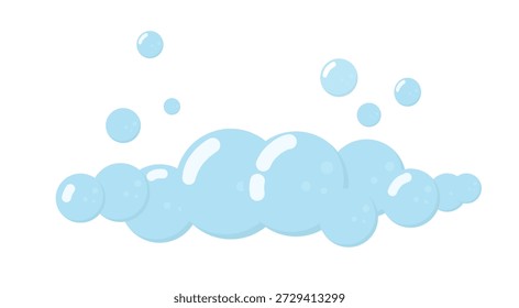 Burbujas de espuma de jabón, burbujas de oxígeno, burbujas de agua, Elementos de diseño de Vector aislados. Icono plano de burbujas de aire