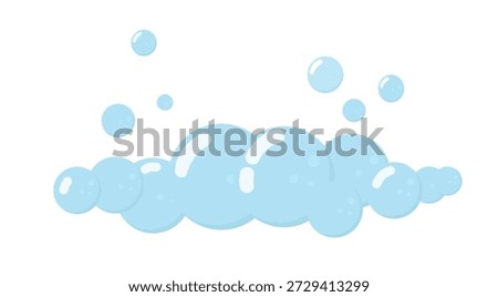 Soap foam bubbles, oxygen bubbles, water bubbles, vector design elements isolated. Air bubbles flat icon