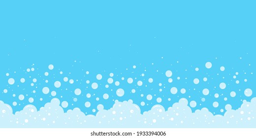 Soap foam bubbles vector background, cartoon suds pattern. Abstract illustration