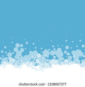 Soap foam bubbles vector background, cartoon suds pattern. Abstract illustration Eps 10