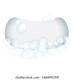 Soap with foam. Hand washing - Vector illustration