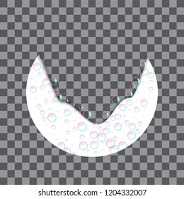 Soap foam icon. Realistic illustration of soap foam vector icon for web design