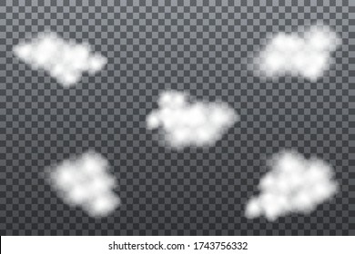 Soap foam isolated on transparent background, set of bath foam with shampoo bubbles and soap, gel or shampoo bubbles overlay suds texture, vector illustration, eps 10.