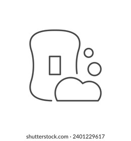 Soap and foam line icon