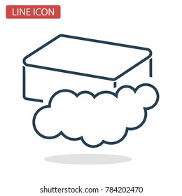 Soap and foam line icon for web and mobile design