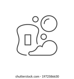 Soap foam line outline icon