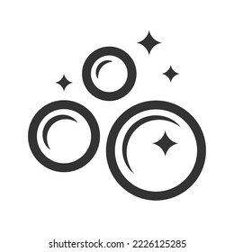 Soap foam silhouette isolated on white background. Cleaning concept. Vector illustration