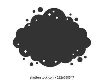 Soap foam silhouette isolated on white background. Cleaning concept. Vector illustration