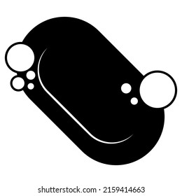Soap with foam single element pictogram vector illustration.