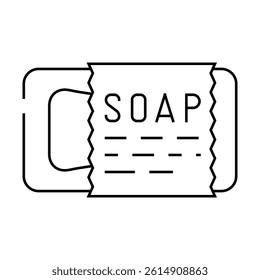 soap fragrance line icon vector. soap fragrance sign. isolated contour symbol black illustration