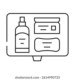 soap gift set line icon vector. soap gift set sign. isolated contour symbol black illustration