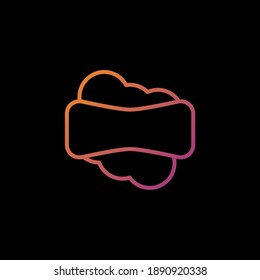 soap gradient outline Icon. corona virus vector illustration on black background