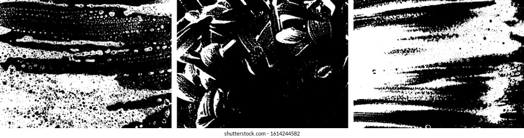 Soap grunge backgrounds. Foam textures set. Foam water. Soap bubble stains. Shampoo. Shaving cream. Bath. Laundry detergent. Cleaning. Washing.