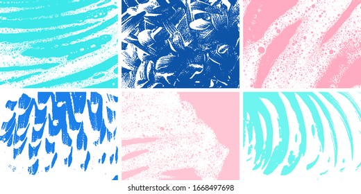 Soap grunge backgrounds. Foam textures set. Foam water. Soap bubble stains. Shampoo. Shaving cream. Bath. Laundry detergent. Cleaning. Washing.