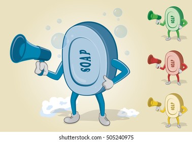 Soap Holding Megaphone