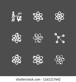 soap icon. 9 soap set with atom and car wash vector icons for web and mobile app