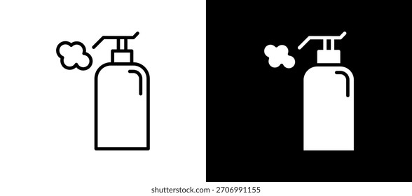 Ícone Soap branco preto Ilustração de vetor