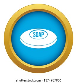 Soap icon blue vector isolated on white background for any design