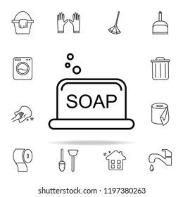 soap icon. Cleaning icons universal set for web and mobile