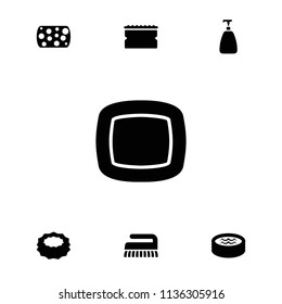 Soap icon. collection of 7 soap filled icons such as sponge, jacuzzi. editable soap icons for web and mobile.