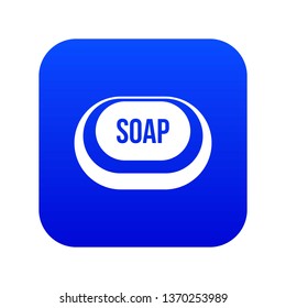 Soap icon digital blue for any design isolated on white vector illustration