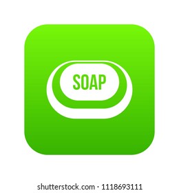 Soap icon digital green for any design isolated on white vector illustration