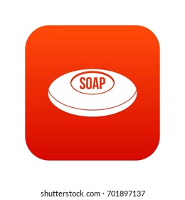 Soap icon digital red for any design isolated on white vector illustration