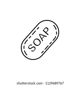 soap icon. Element of make up and cosmetics icon for mobile concept and web apps. Outline dusk style soap icon can be used for web and mobile