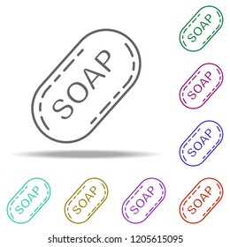 soap icon. Elements of Beauty, make up, cosmetics in multi color style icons. Simple icon for websites, web design, mobile app, info graphics