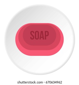 Soap icon in flat circle isolated vector illustration for web