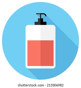 Soap icon. Flat design style modern vector illustration. Isolated on stylish color background. Flat long shadow icon. Elements in flat design.