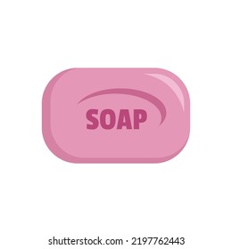 Icono de jabón. Ilustración plana del icono vectorial del jabón aislado en fondo blanco