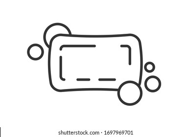Icono de jabón. Signo web de estilo plano.  Ilustración vectorial aislada en fondo blanco.